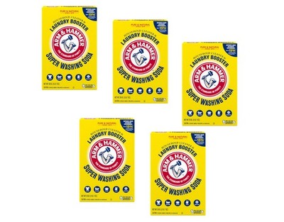 Arm & Hammer Super Washing Soda Laundry Booster, 55oz. - Pack of 5