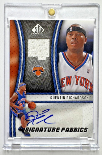 Quentin Richardson 2009-10 SP Game Used Signature Fabrics PATCH AUTO Knicks
