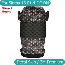 Decal Skin For Sigma 16mm F1.4 DC DN Vinyl Wrap Film Lens Sticker / Z Mount