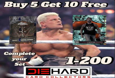 2025 Topps Chrome CACTUS JACK WWE #1-200 You Pick the Card Buy 5 Get 10 Free