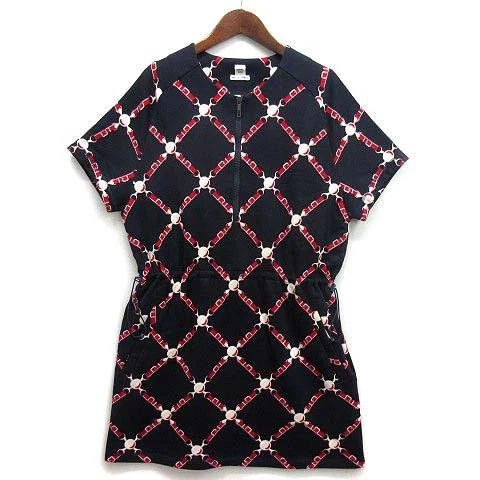 HERMÈS Abito Felpa Hermes Navy Stampa Tulalala Taglia 36 Buone Condizioni Autentico Da J