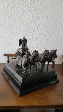  Bronze Quadriga on Black Wooden Base - Berlin - Brandenburg Gate -