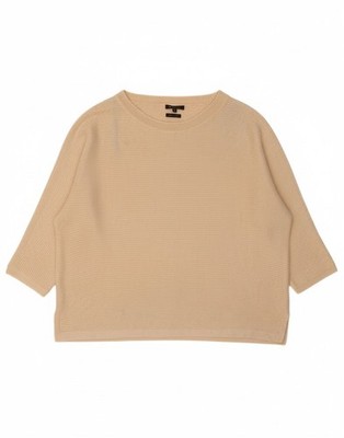 Massimo Dutti Damen Oversize-Pullover U-Boot-Ausschnitt Pullover UK 14 Medium Beige DQ12