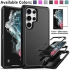 For Samsung Galaxy S22 S23 S24 S25+ Ultra Case Heavy Duty Cover & Tempered Glass