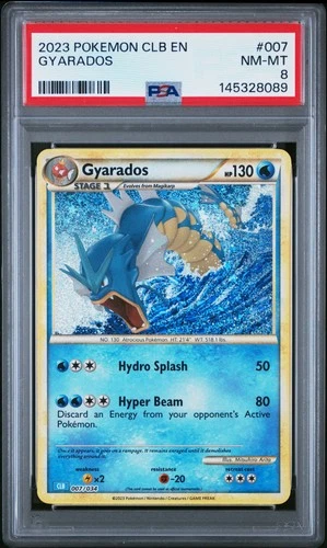 2023 POKEMON CLASSIC BLASTOISE & SUICUNE EX DECK #007 GYARADOS PSA 8