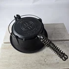 Vtg Griswold Cast Iron No. 8 Waffle Iron w/ 915B Base 314/315 High Base RARE