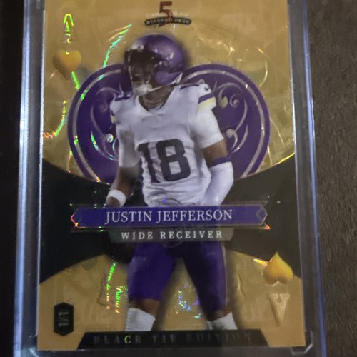 2026 Wild Card Black Tie Justin Jefferson 1/1 Gold