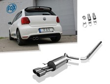 Fox Edelstahl Racing-Komplettanlage ab Kat VW Polo 6R WRC 2x88x79mm viereckig