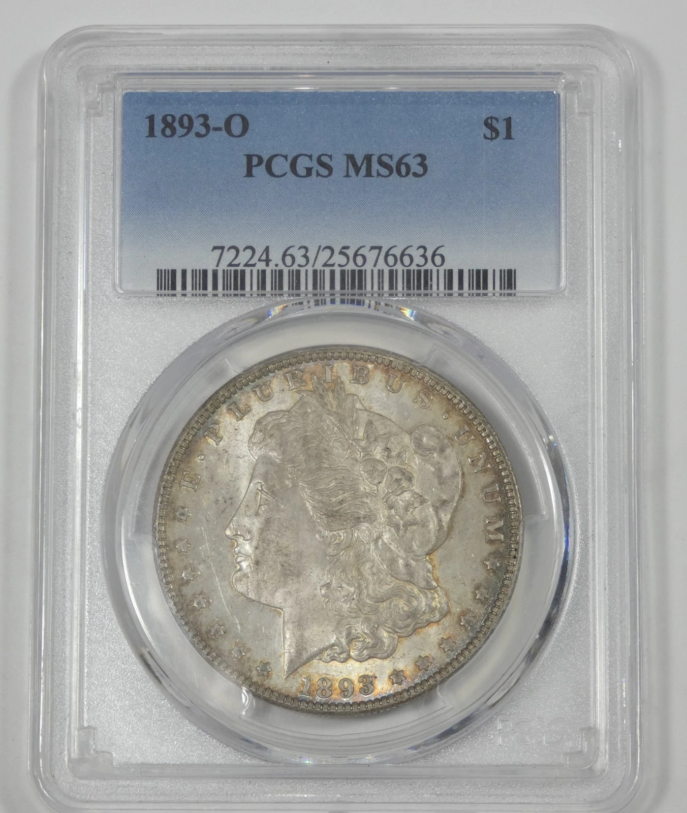 1893-O Morgan Dollar CERTIFIED PCGS MS 63 Silver Dollar