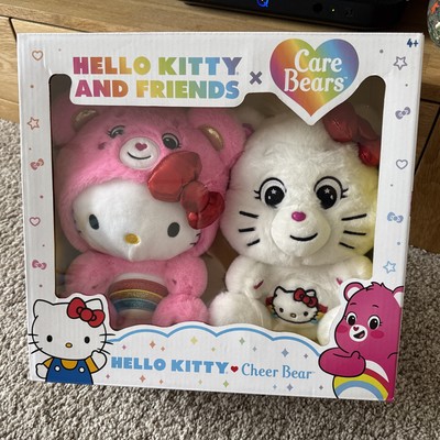 Hello Kitty X Care Bears Collab Cheer Bear weiches Plüschtier neu im Karton USA-Import