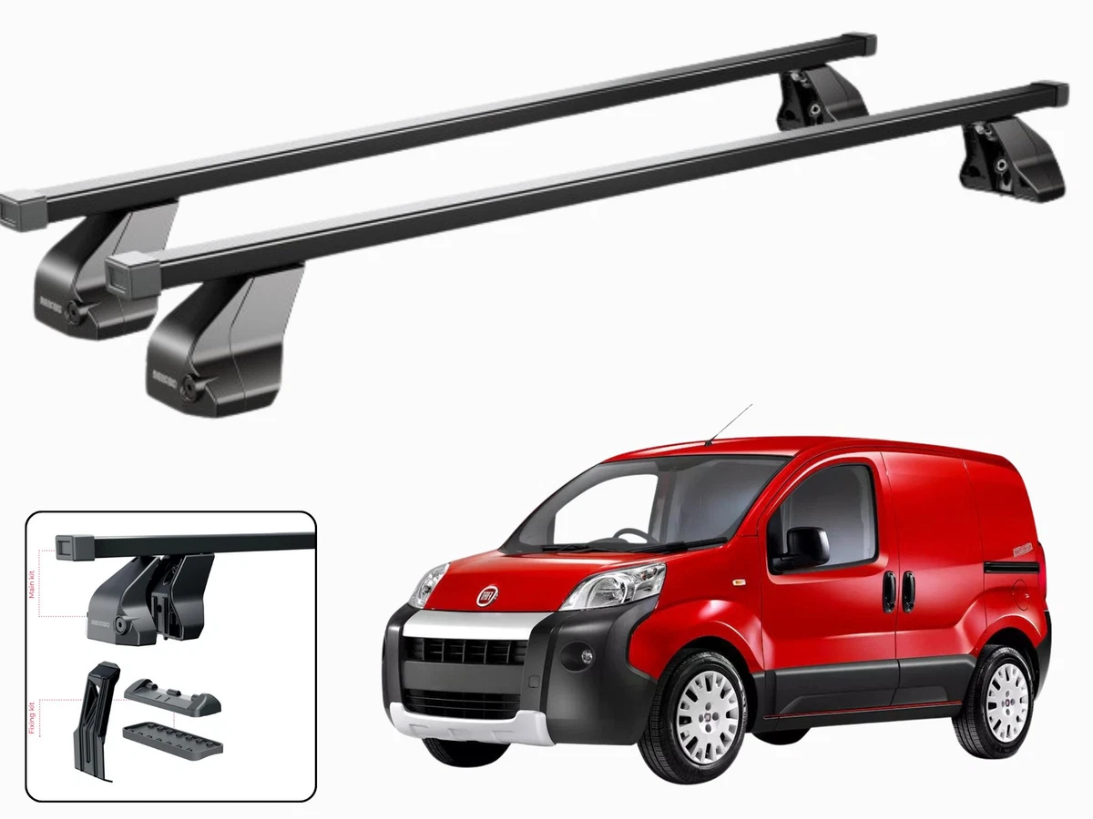 Barre Portatutto Skyport Black V1 🚀 Per Fiat Fiorino/Qubo 2008 - Foto 9