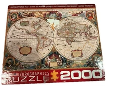 Eurographics puzzle 2000 Piece jigsaw puzzle - Antique World Map