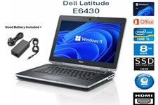 Dell E6430 Fast i5-2.60Gz 120GB SSD 8GB 14" WebCam HDMI Laptop WIN 11 PRO+Office
