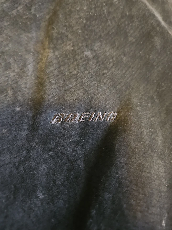 Chaqueta de bombardero piloto de cuero gamuza negra Boeing exclusiva de colección de los años 90 talla pequeña Foto 2 de 4
