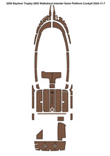 2008 Bayliner Trophy 2902 Walkabout Islander Swim Platform Cockpit EVA Flooring