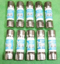 SC-20 BUSS BUSSMANN FUSE CLASS G TIME-DELAY 600 VAC   LOT OF 10
