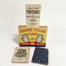 Vintage Fortune Telling Cards Game Gypsy Queen E. E. Fairchild W Instructions