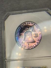1962 FRANKLIN HALF PR69+ DCAM | RAINBOW TONED REVERSE | PERFECT 69+
