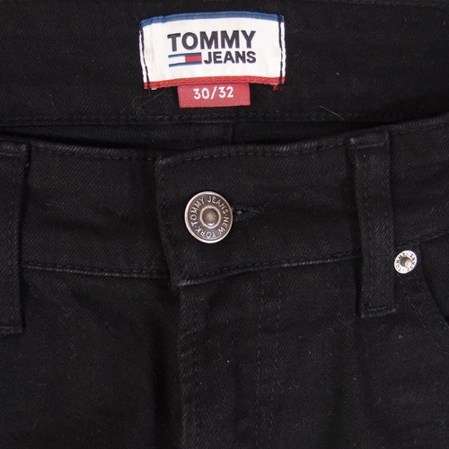 Mens Tommy Hilfiger SCANTON SLIM Stretch Slim Straight Black Jeans W30 L32 - Picture 6 of 7