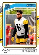 2024 Panini Donruss Rated Rookie Card RC #360 Troy Fautanu Pittsburgh Stelers