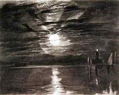 Turner A4 Druck Schilde Leuchtturm um 1825