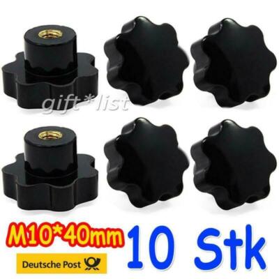 10x M10 Sternmutter Mutter Sterngriffschraube Klemmschraube Sterngriffschraube