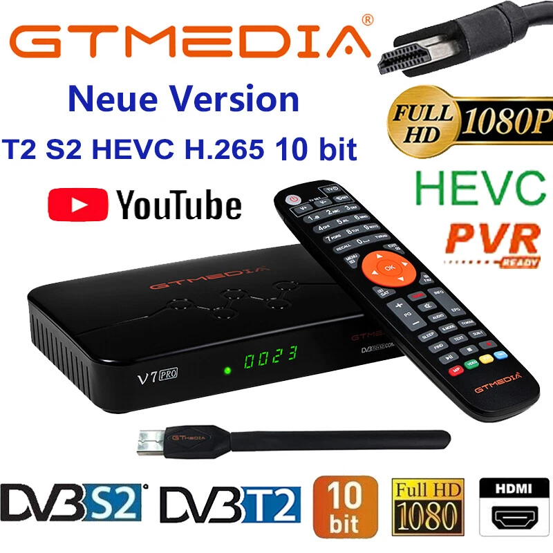 GTMEDIA V7Pro HD ricevitore satellitare terrestre ricevitore DVB-S2/S2X/T2 + WIFI