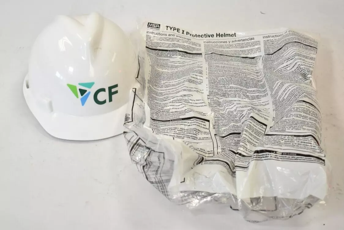 MSA Type I Protective Helmet White Branded Safety Hard Hat