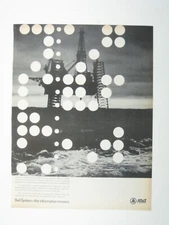 Vintage AT&T Bell System Information Movers Oil Rig Print Ad 1968