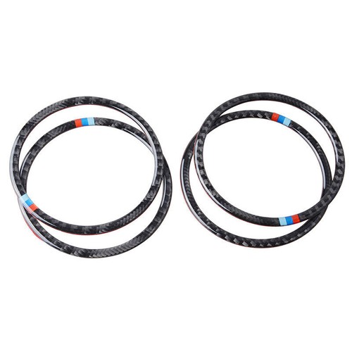 Carbon Fiber Door Speaker Sound Ring Trim Sticker Cover For BMW 3 Series F30 F34 - Picture 3 of 6