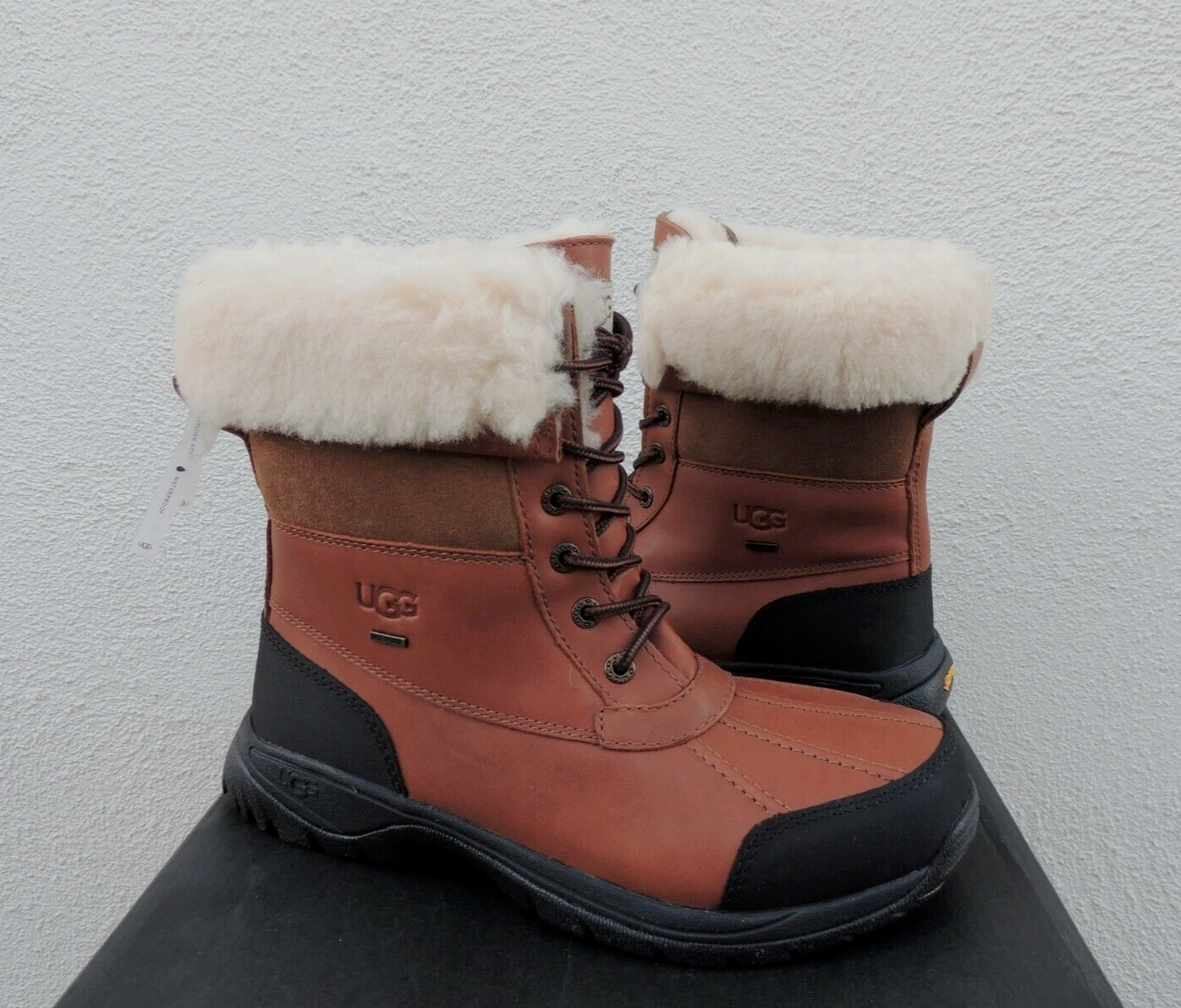 UGG BUTTE WORCHESTER WATERPROOF SUEDE LEATHER SNOW BOOTS, MEN US 7.5/ 40.5 ~ NEW