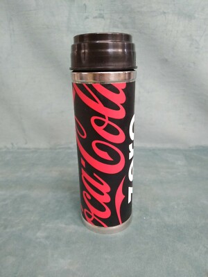 Coke Zero Stainless Steel Tumbler 16 oz with lid insulated used