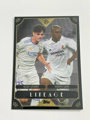 Topps Deco 2021  UEFA Champions League Line Age  Miguel Gutierrez Roberto Carlos