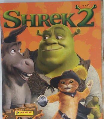 Panini Shrek 2 (2004) Sticker Album vollständig mit 3D Brille