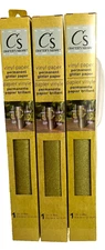 Crafters Square Permanent Vinyl Paper Gold Glitter Paper 12 X 48 Inches Lot of 3