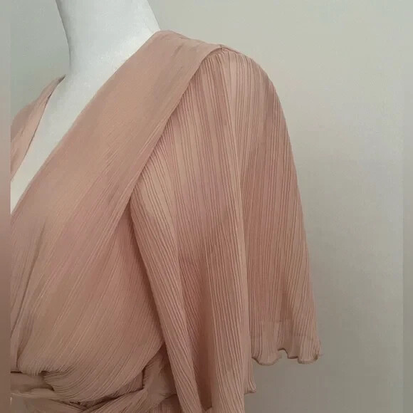 Zara pink ruffle short sleeve dress flowy size M NWT | eBay Zara pink ruffle short sleeve dress flowy size M NWT | eBay
