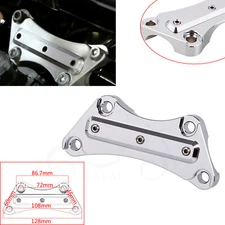 Chrome CNC 1"Handlebar Riser Top Clamp Kit For Harley Touring Electra Road Glide