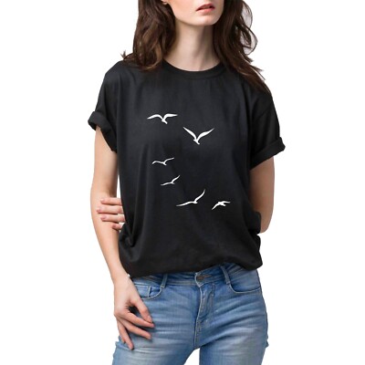 Unisex T-Shirt - Birdie Silhouette - Sommerbekleidung Student Paar Geschenk Mädchen Spaß