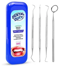 Dental Hygiene Kit - Calculus & Plaque Remover Dental Tool Set - Stainless St...