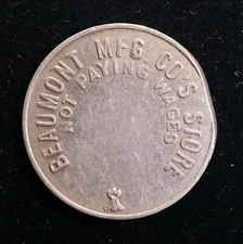 Nice South Carolina cotton mill token- Beaumont Mfg. Co., 1¢, Spartanburg, S.C.
