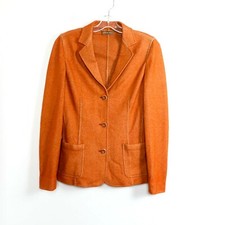 2861$ Lanificio Colombo arancione l'originale pile cashmere Kate blazer giacca S
