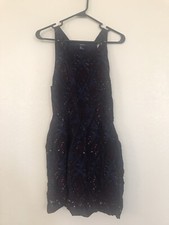 Forever 21 Blue/Burgundy Floral Sundress Size M