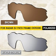 Brown & Silver POLARIZED Lenses for Oakley Radar EV Path OO9208 Frame, 1.5MM