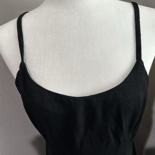 Vintage Express Compagnie Internationale Slip Dress Black Long Maxi Womens 9/10 - Picture 2 of 6