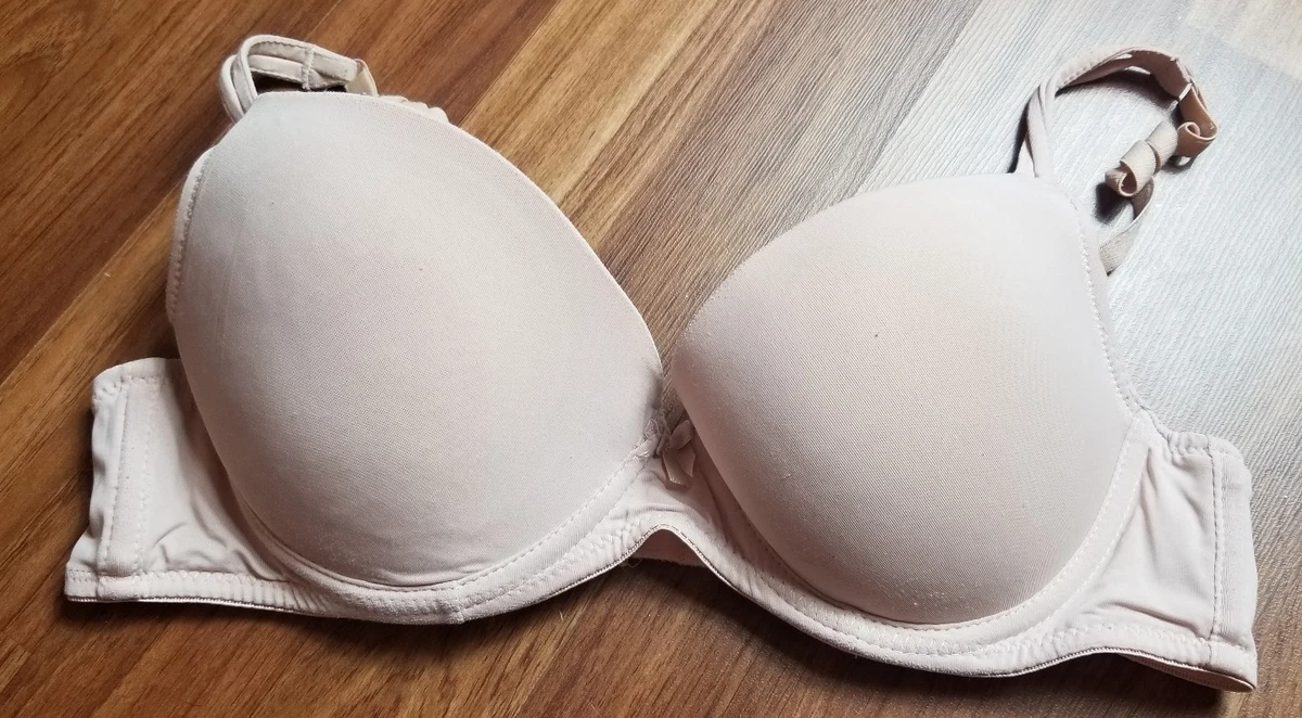 Womans 36B Nude Tan Solid Stretch Clasp Bra Sexy Comfort Nice