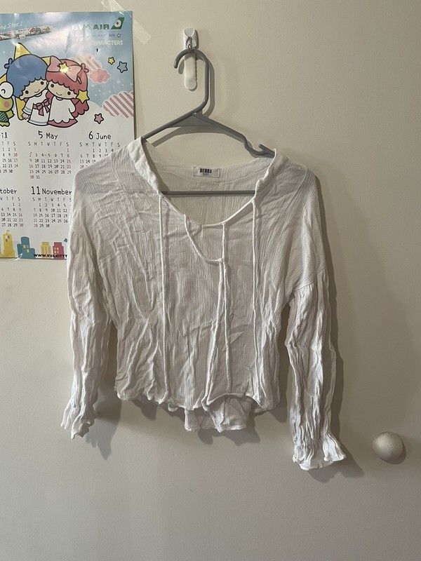 vintage balloon blouse top Sz S