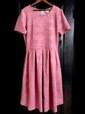 NWT XL 2XL LuLaRoe MAUVE PINK TONE ON TONE FLORAL Amelia Dress STRETCHY *READ*🦄