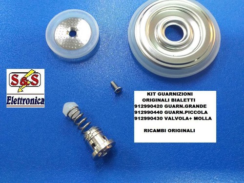 KIT GUARNIZIONI MOKONA BIALETTI ORIGINALI + DOCCETTA + VITE+VALVOLA + DISCO  KIT | eBay