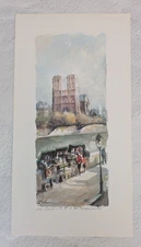Vintage Delarue Paris Edition Lithograph Print 547- 11 x 6 inches