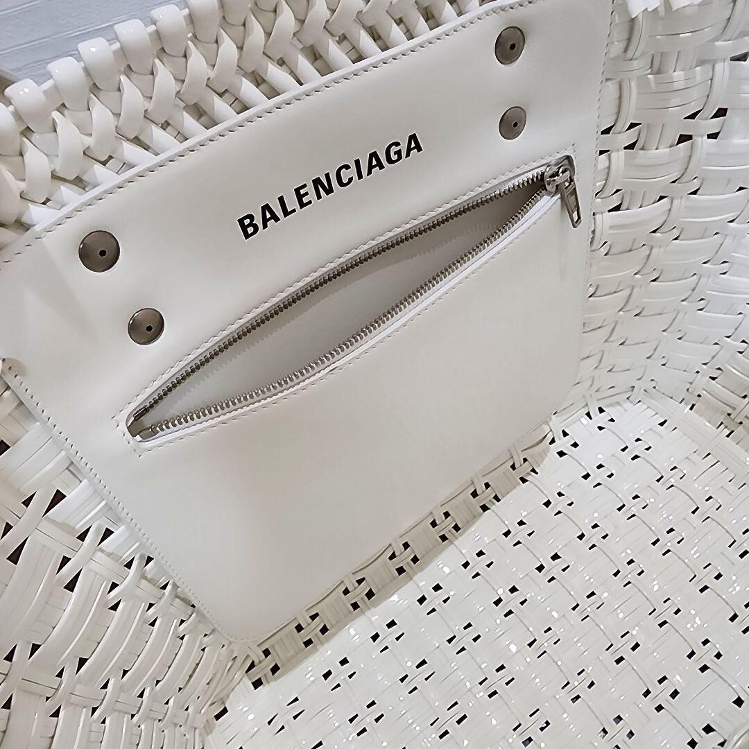 Balenciaga Basket Bag Tote Bag Bistro 2021 Model White Authentic Made in Italy thumbnail 7
